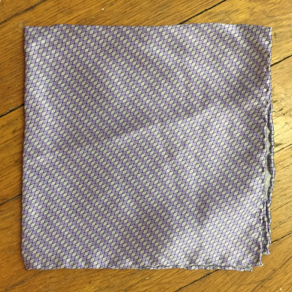 Brioni Vintage Purple Gold Diamond Pocket Square